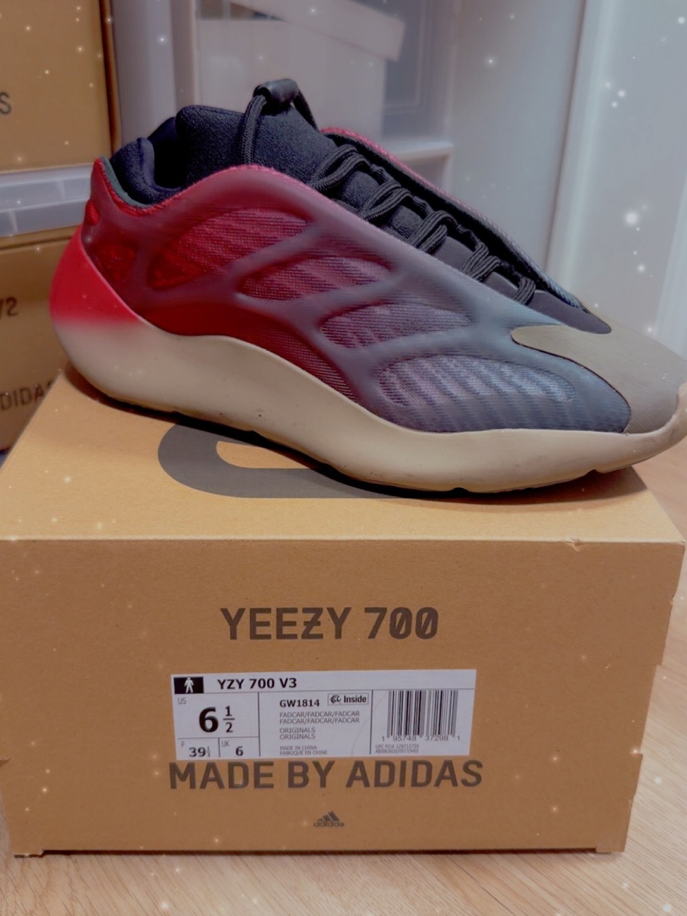 adidas Yeezy 700 V3 Black and Red Gradient Runner